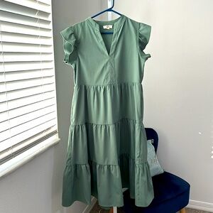 Green Comfortable Dress Size Medium